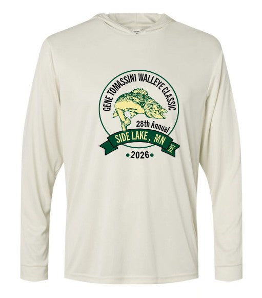 Unisex Bahama Performance Hooded Long Sleeve T-Shirt Full logo