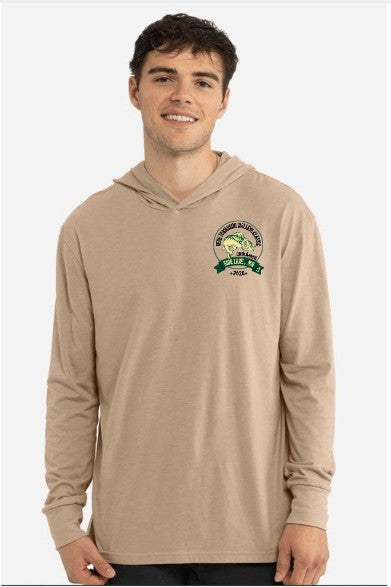 Unisex CVC Hoodie Long Sleeve T-Shirt Crest Logo