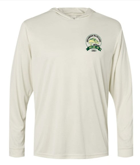 Unisex Bahama Performance Hooded Long Sleeve T-Shirt Crest Logo