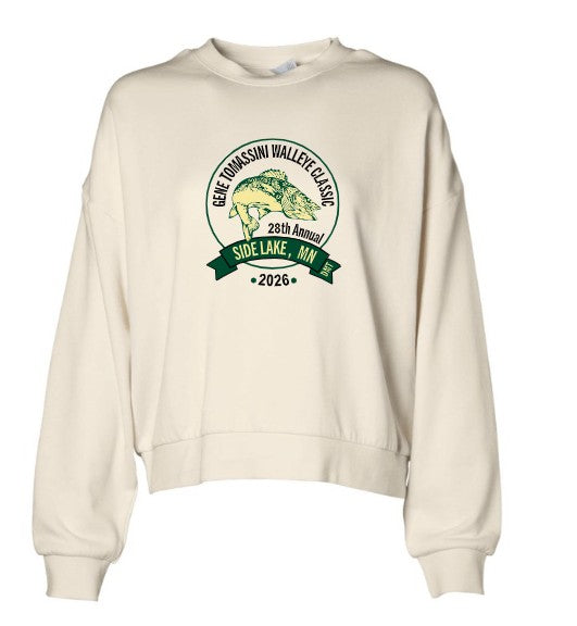 Women's California Wave Wash Sunday Crewneck Sweatshirt Full Logo